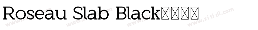 Roseau Slab Black字体转换
